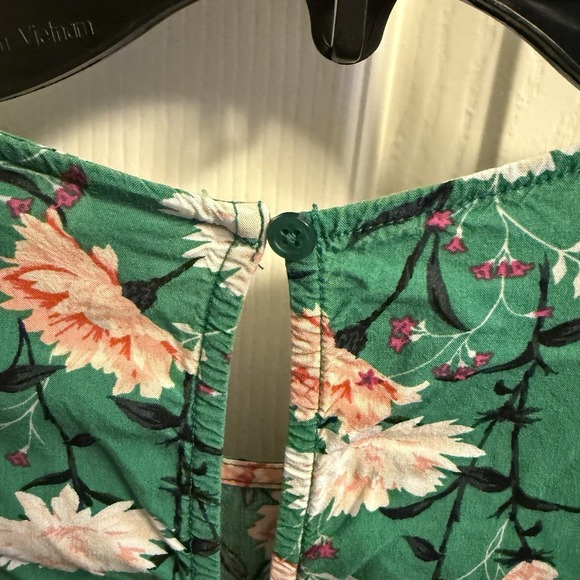 Old Navy XS Green Floral Long Sleeve Midi Dress Boho Cottagecore Easter - Picture 4 of 5